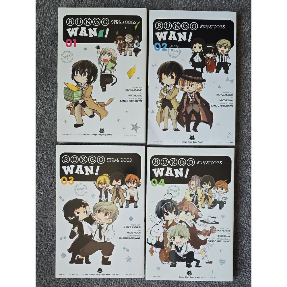 Bungo Stray Dogs Wan! Manga Set Vol. 1–4 | Like New | Complete Starter Bundle